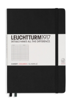 Leuchtturm 315928 Notizbuch A5 Hardcover kariert schwarz...