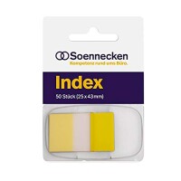Soennecken 5820 Haftstreifen Index 25x43mm gelb / 50St.