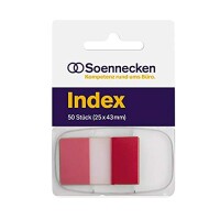 Soennecken 5821 Haftstreifen Index 25 x 43mm rot / 50St.