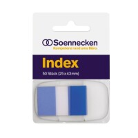 Soennecken 5822 Haftstreifen Index 25x43mm blau / 50St.