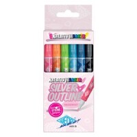 Wedo 252600699 Kreativmarker 1-2mm silver+outline / 6Farben
