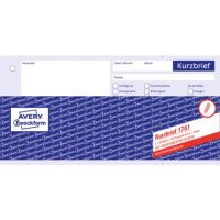 Zweckform 1741 Kurzbrief 1/3 A4 sd / 2x 40Blatt