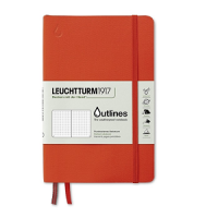 Leuchtturm1917 363019 Notizbuch B6 Outlines signalorange