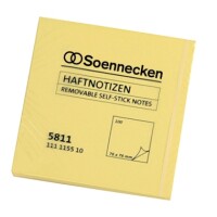 Soennecken 5811 Haftnotizen 75x75mm gelb / 100Blatt
