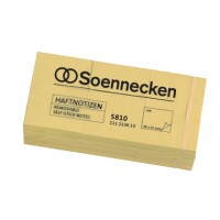 Soennecken 5810 Haftnotizen 50x40mm gelb / 3x