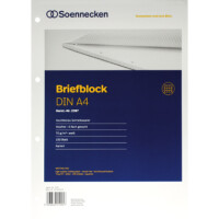 Soennecken 2397 Briefblock A4 wei&szlig; 4fach...