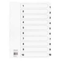 Soennecken 1605 Register 1-10 A4 Mylar wei&szlig;