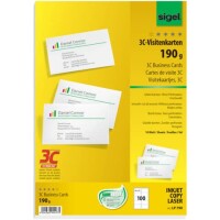 Sigel LP790 Visitenkarten A4 85x55mm 190g...