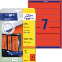 Zweckform L4762-20 Ordneretiketten kurz schmal rot / 140St.