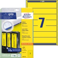 Zweckform L4765-20 Ordneretiketten kurz schmal gelb / 140St.