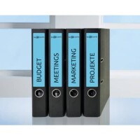 Zweckform L4763-20 Ordneretiketten kurz schmal blau / 140St.