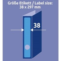 Zweckform L4749-20 Ordneretiketten schmal lang blau / 100St.