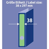 Zweckform L4750-20 Ordneretiketten schmal lang gün / 10