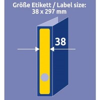 Zweckform L4751-20 Ordneretiketten schmal lang gelb / 100St.