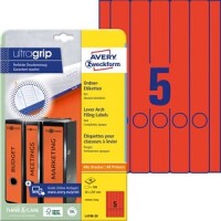 Zweckform L4748-20 Ordneretiketten schmal lang rot / 100St.