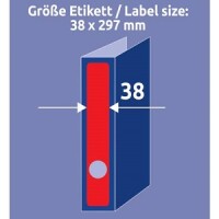 Zweckform L4748-20 Ordneretiketten schmal lang rot / 100St. 