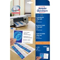 Zweckform C32010-10 Visitenkarten 85x54mm wei&szlig;...