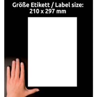 Zweckform 6119 Universaletiketten 210x297mm weiß / 25B