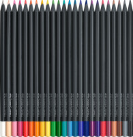 Faber-Castell 116424 Buntstifte Black Edition sortiert / 24S