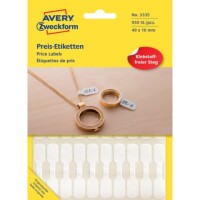 Zweckform 3335 Etiketten 49x10mm wei&szlig; / 930St.