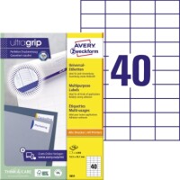 Zweckform 3651 Universaletiketten 52,5x29,7mm...