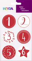 Heyda 20-3780808 Sticker Adventskalenderzahlen rund...