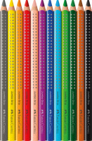 Faber-Castell 110912 Jumbo Grip Farbstifte sortiert / 12St. 