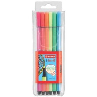 Stabilo 6806-1 Fasermaler Pen 68 Neonfarben sortiert / 6St.