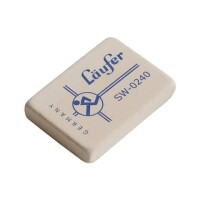 L&auml;ufer 02400 Radierer Kautschuk SW wei&szlig;