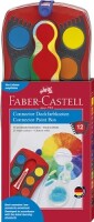 Faber-Castell 125030 Deckfarbkasten Connector rot / 12Farben