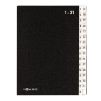 Pagna 24321-04 Pultordner A4 Tabs 1-31 Hartpappe schwarz