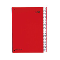 Pagna 24329-01 Pultordner A4 1-31 32teilig Tabe rot