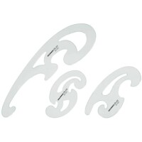 Rumold 81104 Kurvenlineale Burmestersatz rauchgrau...
