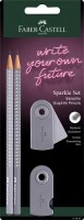 Faber-Castell 218482 Schreibset Sparkle Grip dapple gray