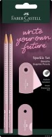 Faber-Castell 218480 Schreibset Sparkle Grip rose/shadows