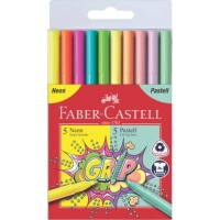 Faber-Castell 155312 Grip Filzstifte 5Neon + 