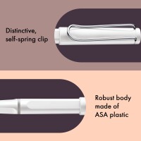 Lamy 1221857 Tintenroller safari (Modell 319) weiß hoc