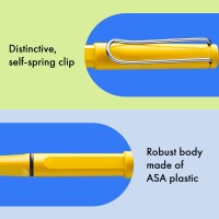 Lamy 1214118 Tintenroller safari (Modell 318) gelb hochgl&au