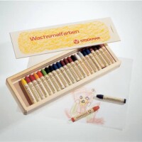 Stockmar 32600 Wachsmalstifte im Holzbox / 24Farben