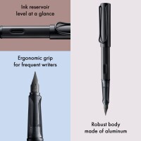 Lamy 1225277 Füllhalter AL-star black (Modell 071) EF-F