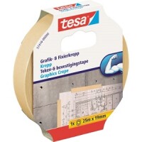tesa 57416-00000 Kreppband 19mm x 25m Papier beige