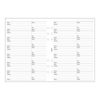 Filofax 340206 Adresseinlagen A5 englisch / 25Blatt