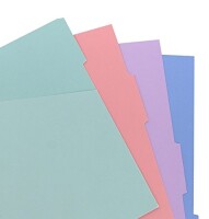 Filofax 152015 A5 Register 4er blanko pastel beschriftbar