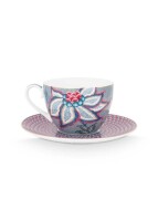 Pip Studio 51.004.137 Tasse mit Unterteller Flower Festival 