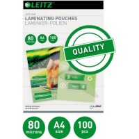 Leitz 33818 Laminierfolien A4 80mic transparent /...