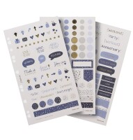 Filofax 132761 Organiser Stickers Indigo für Personal /