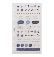 Filofax 132761 Organiser Stickers Indigo für Personal /