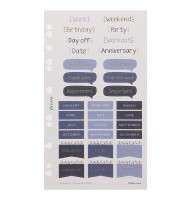 Filofax 132761 Organiser Stickers Indigo für Personal /