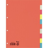 Bene 97410 Ordnerregister A4 blanko Recyclingkarton 10tlg...