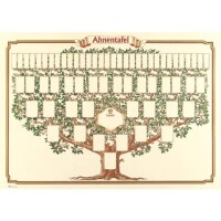 RNK 2808 Ahnentafel 1-63 Personen in 6 Generationen 50x70cm 